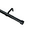 GoodHome Matt black Extendable Cap Single pole Set, (L)2000mm-3300mm (Dia)28mm
