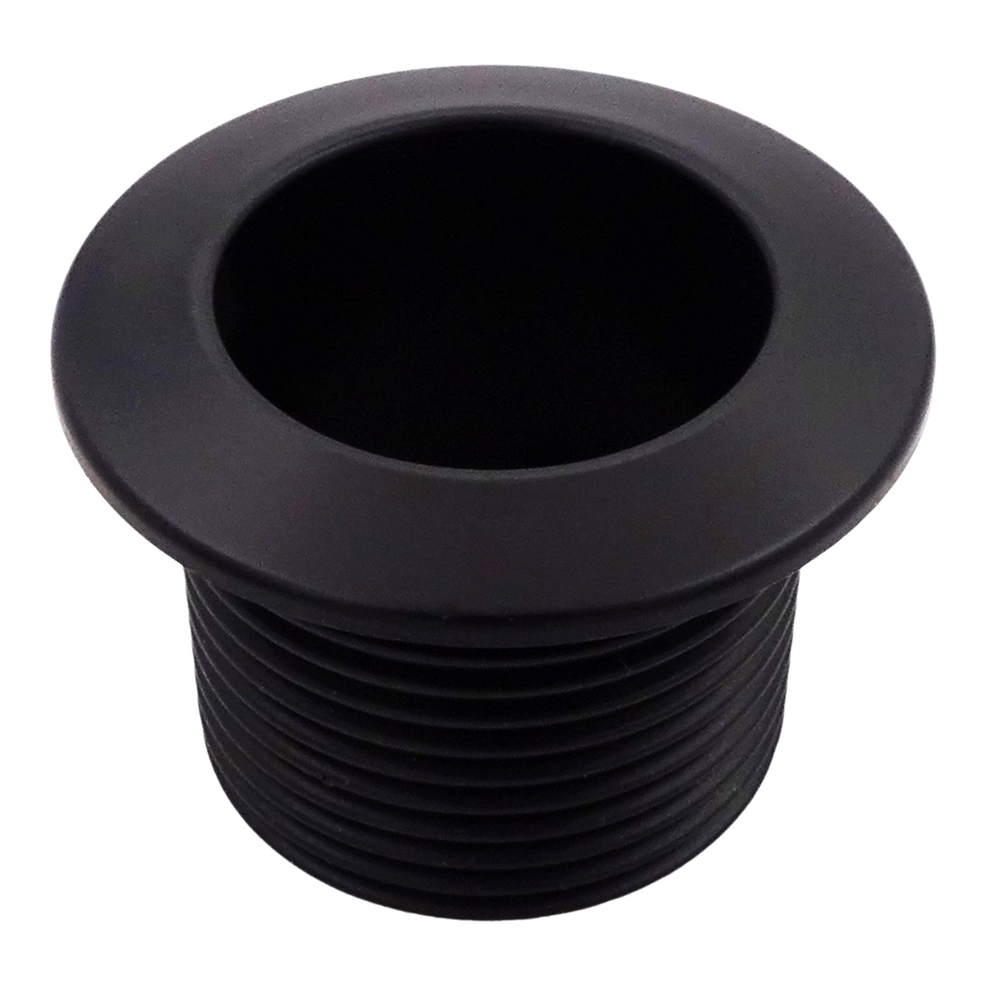 GoodHome Matt Black Plastic Basin Overflow trim