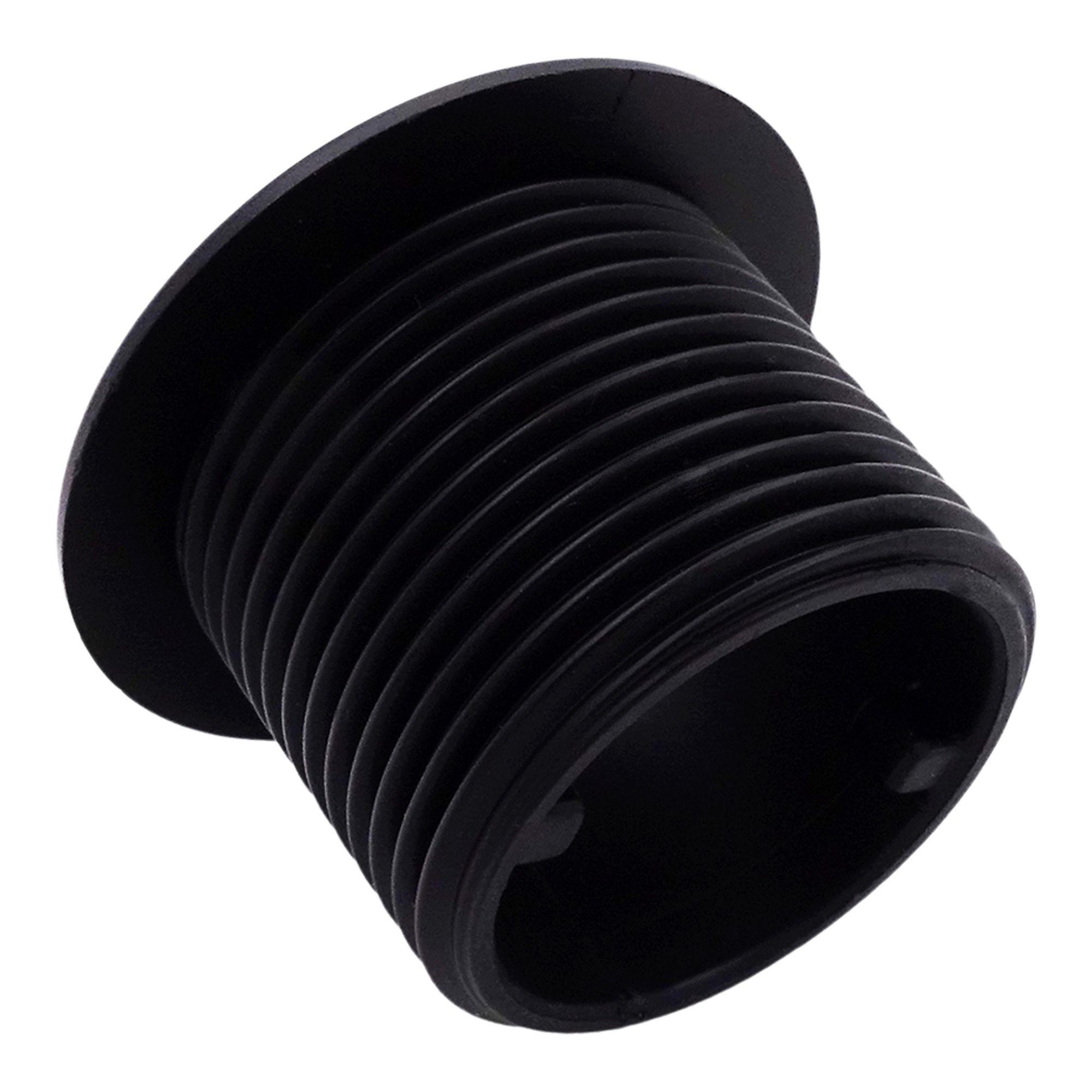 GoodHome Matt Black Plastic Basin Overflow trim