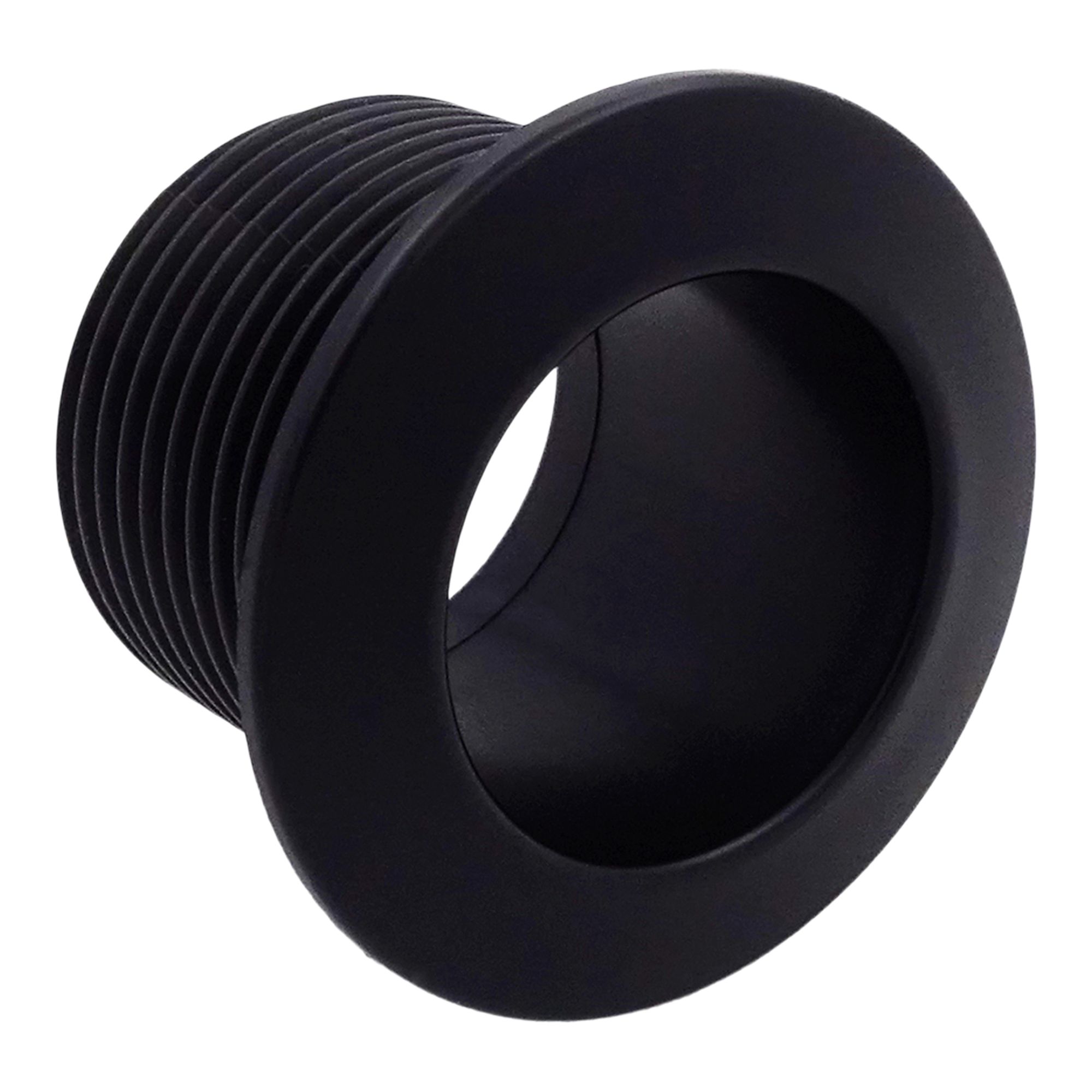 GoodHome Matt Black Plastic Basin Overflow trim