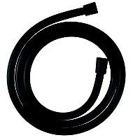 GoodHome Matt Black Plastic & PVC Shower hose, (L)1.75m