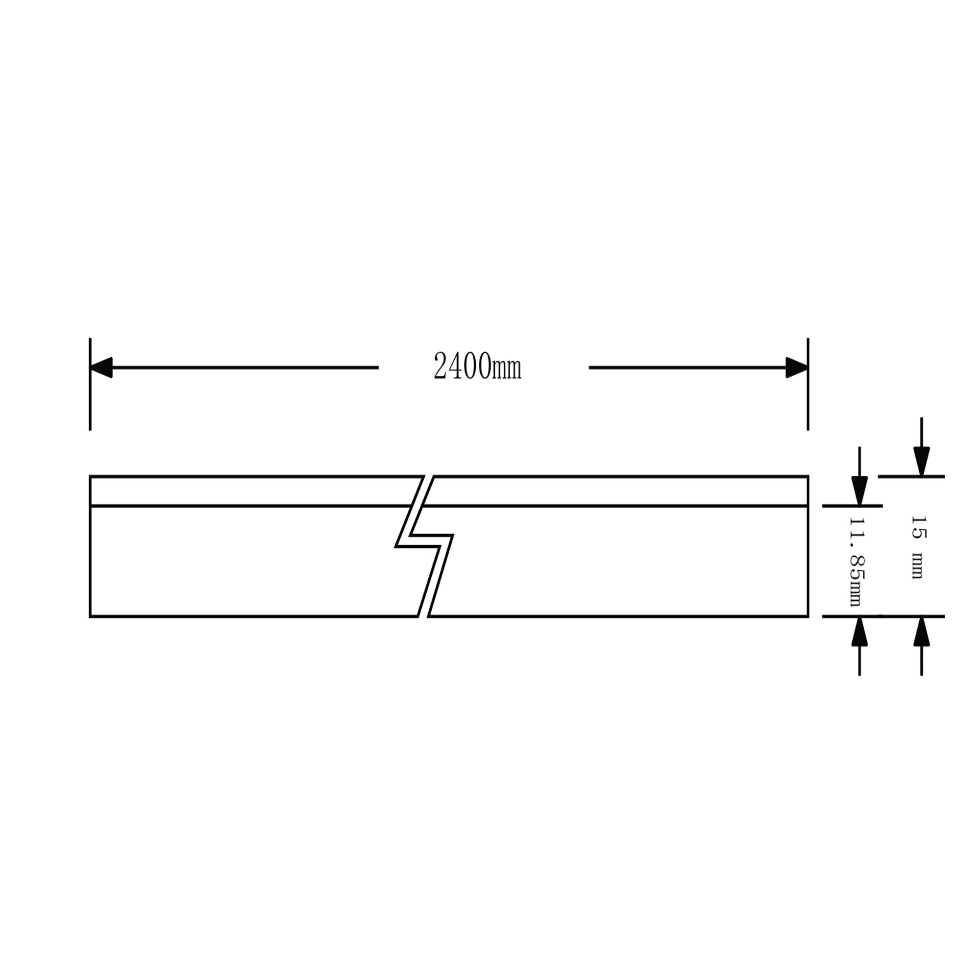 GoodHome Matt clear Plinth strip (L) 2400mm