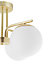 GoodHome Matt Glass & metal Gold effect 4 Lamp LED Ceiling light