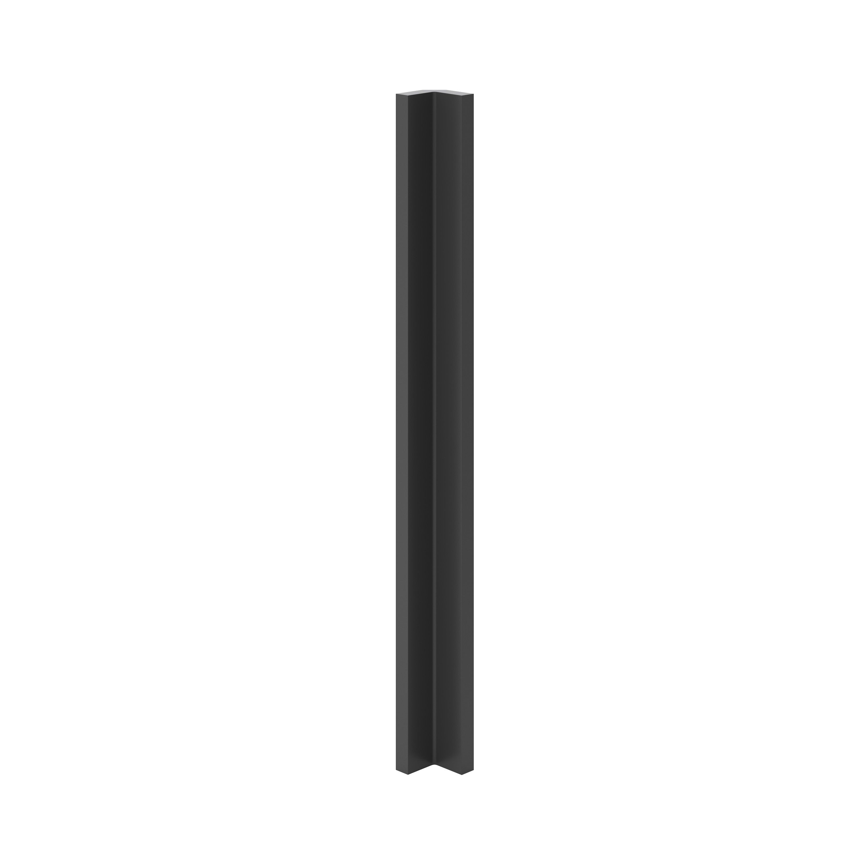 GoodHome Matt graphite classic shaker Standard Corner post, (W)59mm (H)715mm