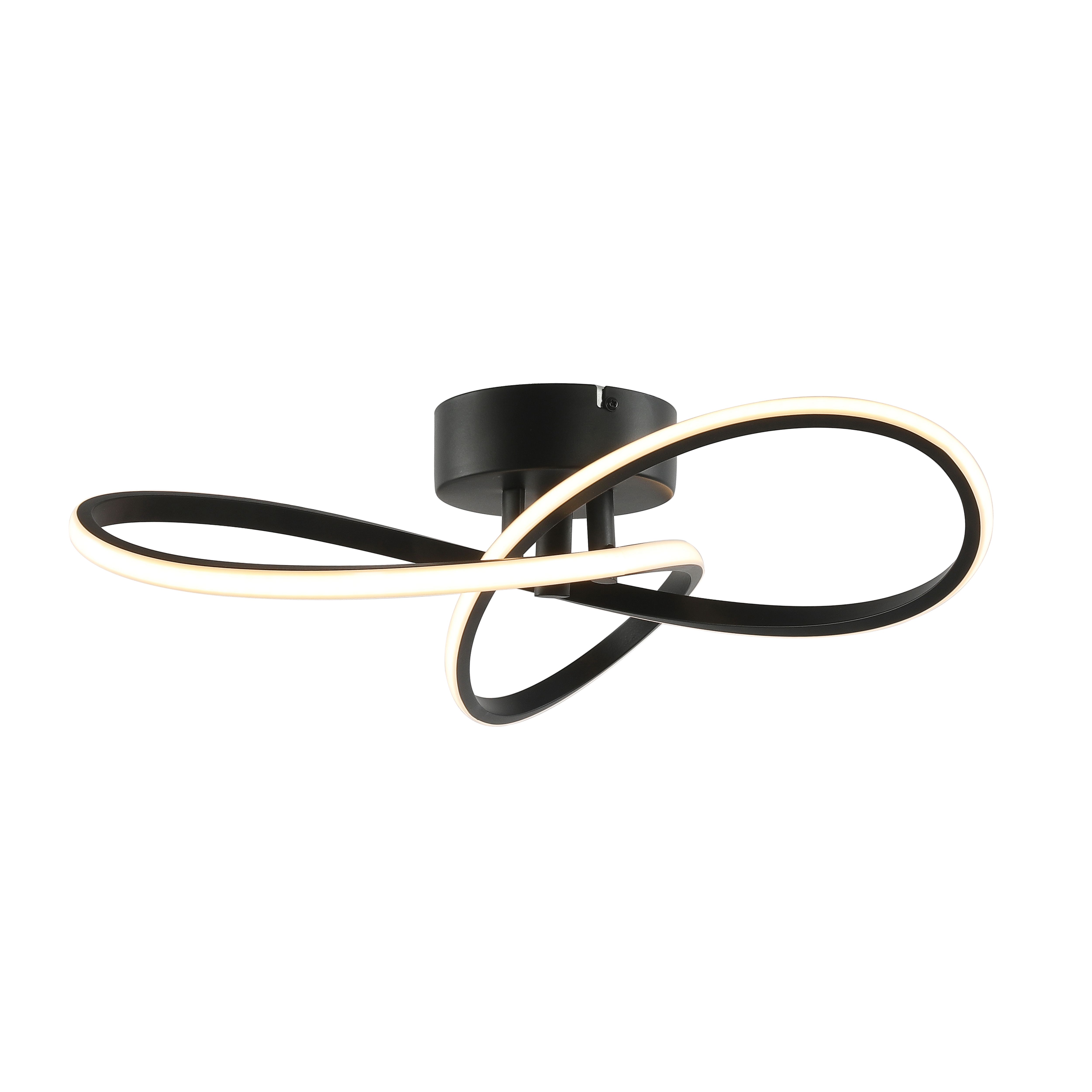 GoodHome Matt Metal & plastic Black LED Ceiling light DIY at B&Q