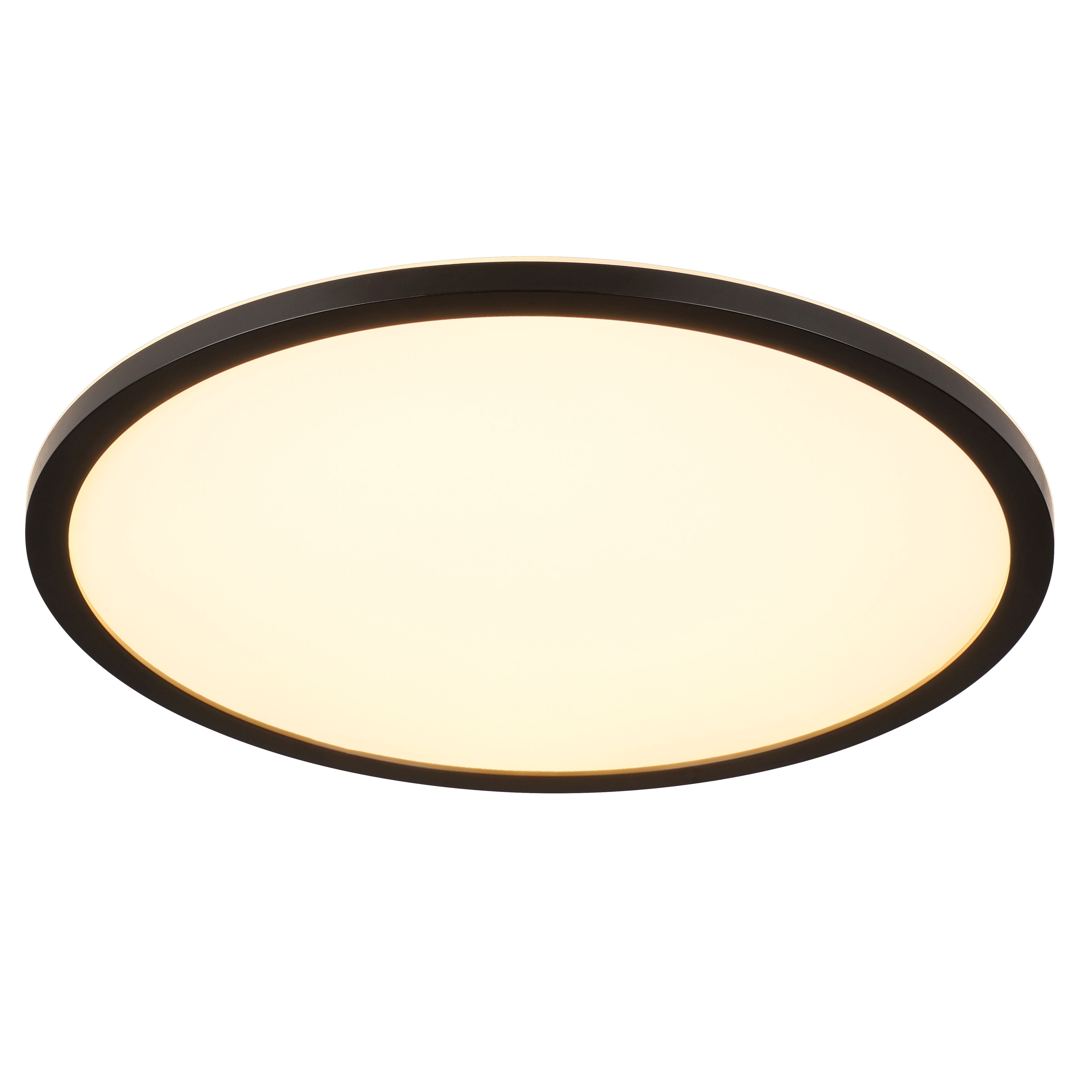 GoodHome Matt Plastic Black LED Ceiling light