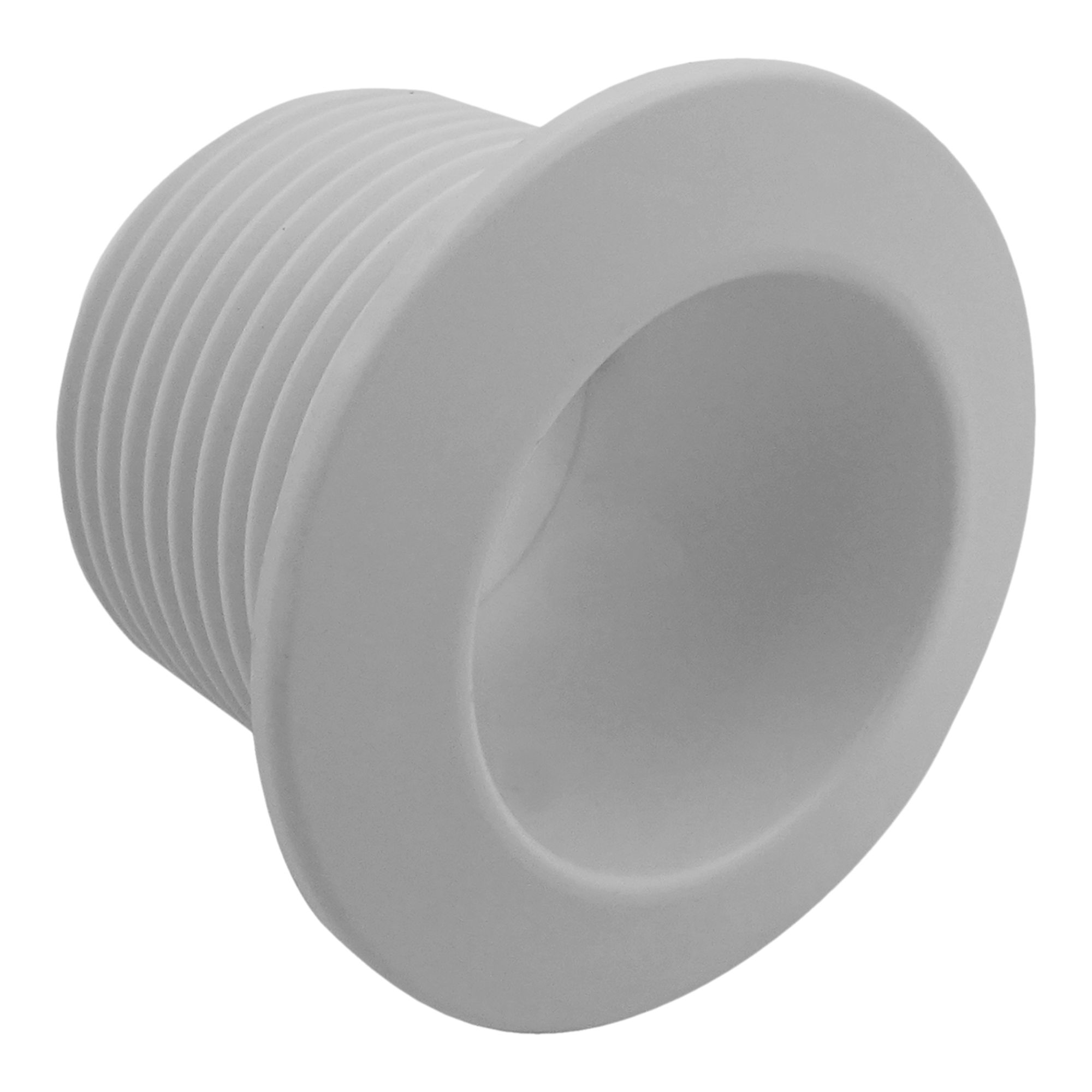 GoodHome Matt White Plastic Basin Overflow trim