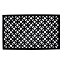 GoodHome Maurice Black Geometric Scraper mat, 40cm x 60cm
