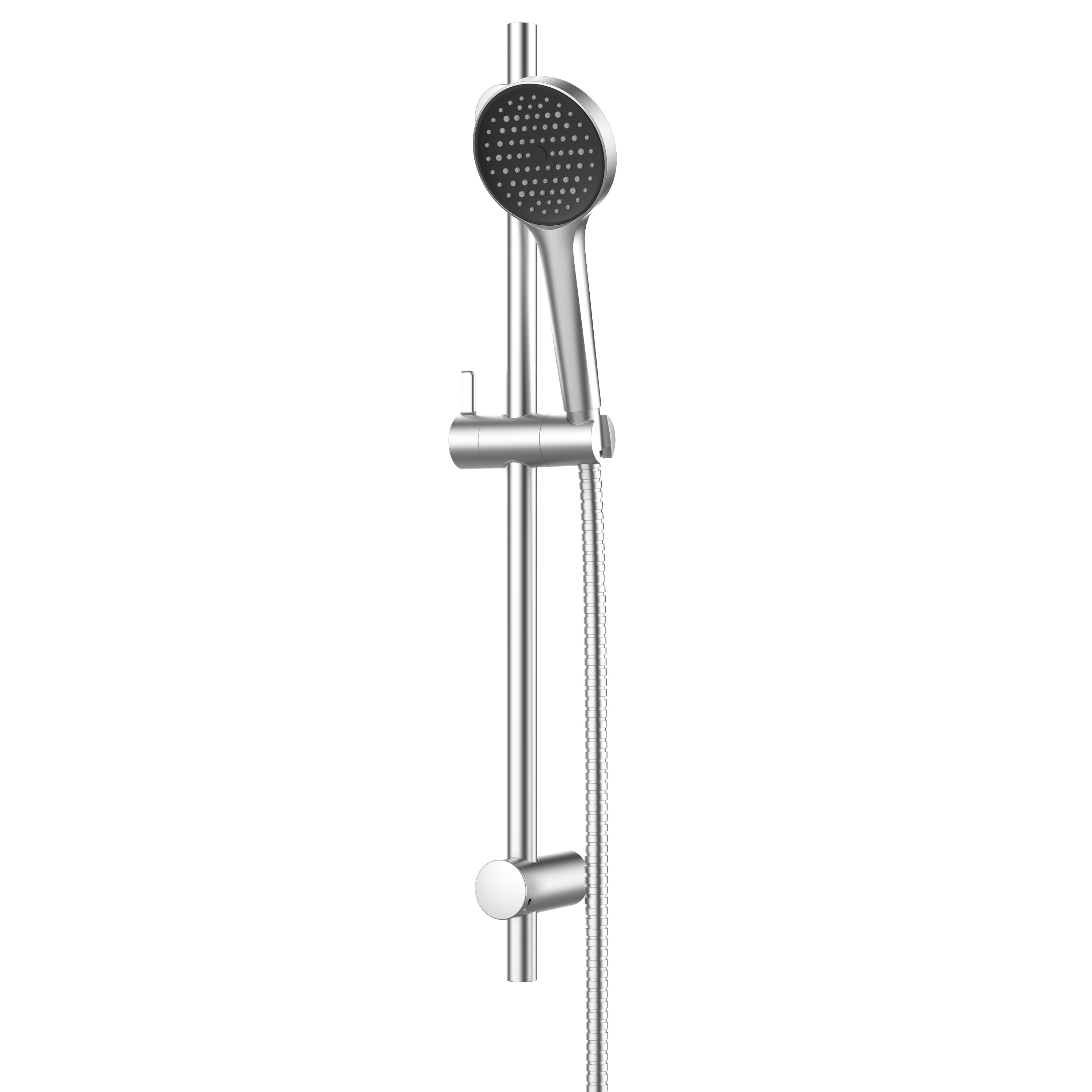 GoodHome Maza Gloss Chrome effect Single-spray pattern Shower kit