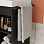 GoodHome Maza Slimline Matt Black Single Wall-mounted Bathroom Cabinet (H) 820mm (W) 650mm