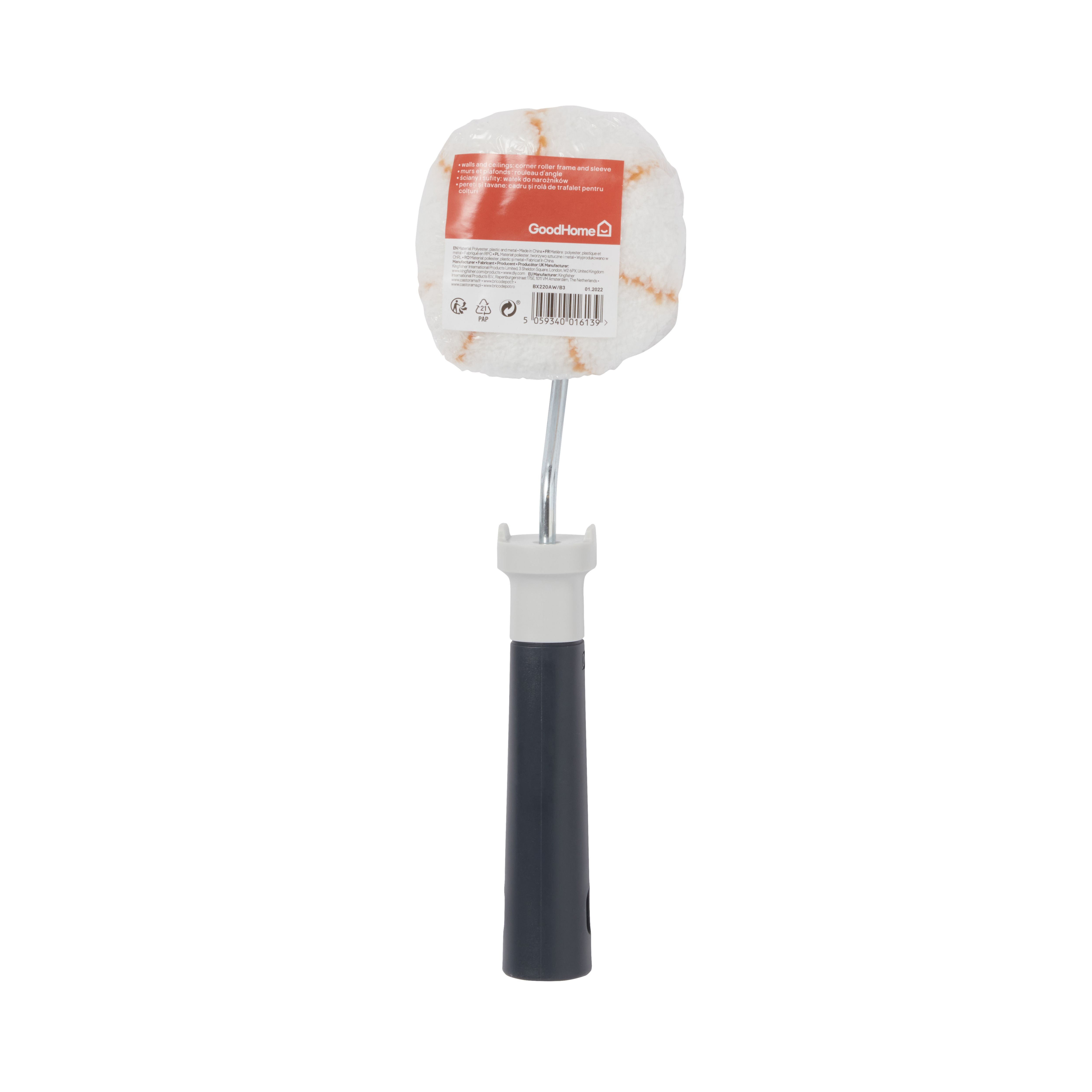 GoodHome Medium pile Fixed Roller frame & sleeve for All paints, (L)90mm, 1 piece Set