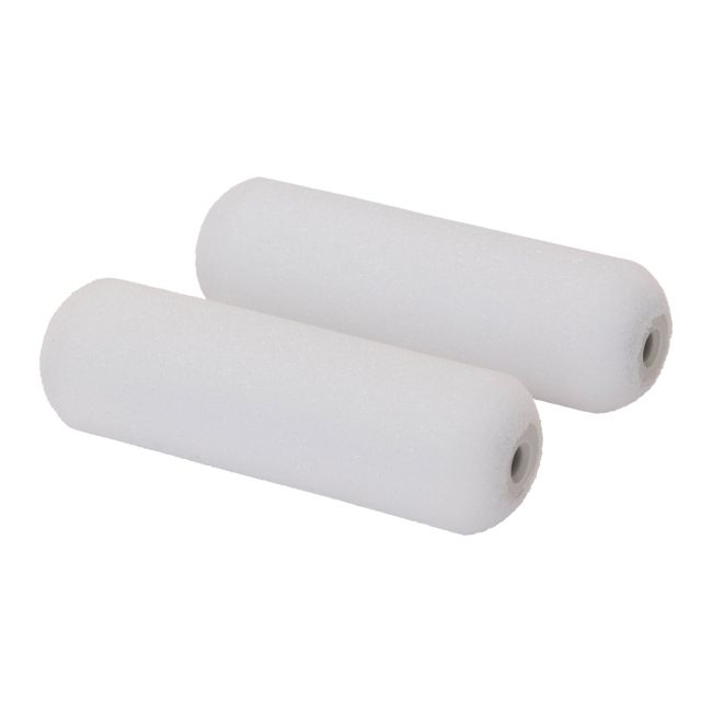 GoodHome Medium Pile Foam Roller sleeve, Pack of 2, (L)100mm (D)15mm