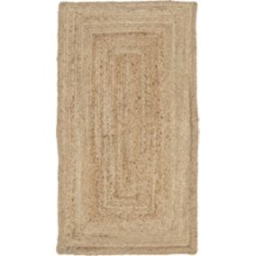 GoodHome Melua Natural Reversible Small Rug, (L)110cm x (W)60cm