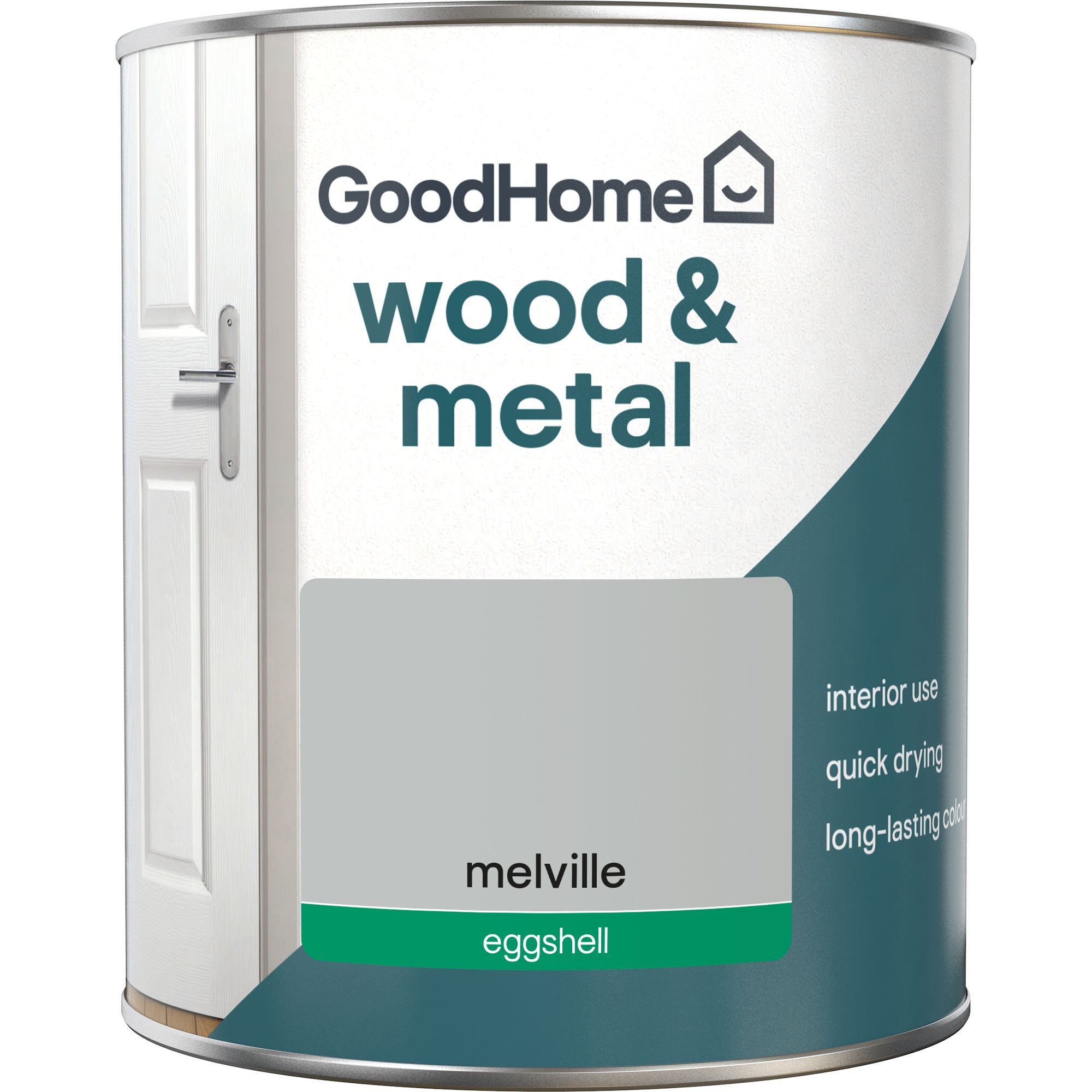 GoodHome Melville Eggshell Metal & wood paint, 750ml
