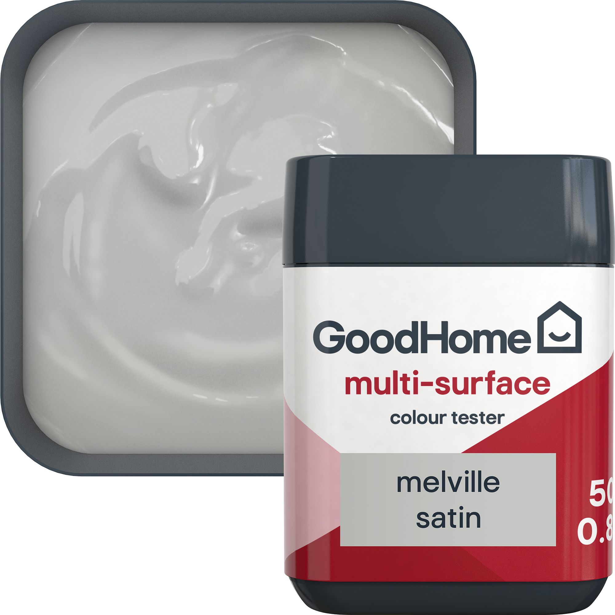 GoodHome Melville Satin Multi-surface paint, 50ml Tester pot