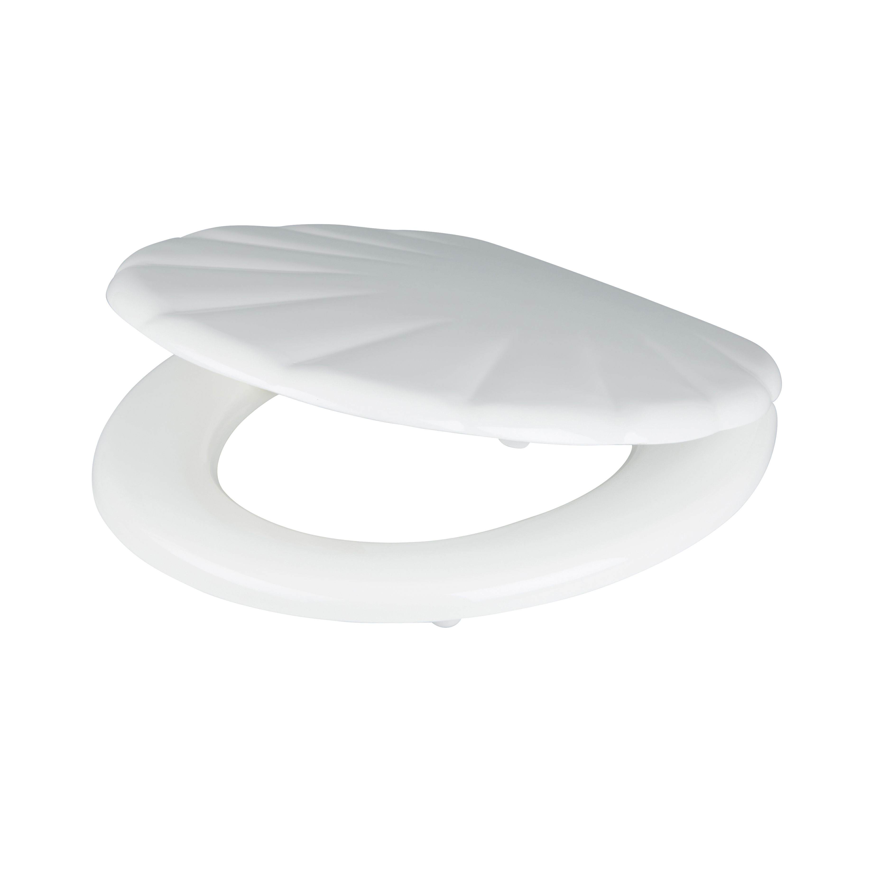 GoodHome Mendra White Standard close Toilet seat