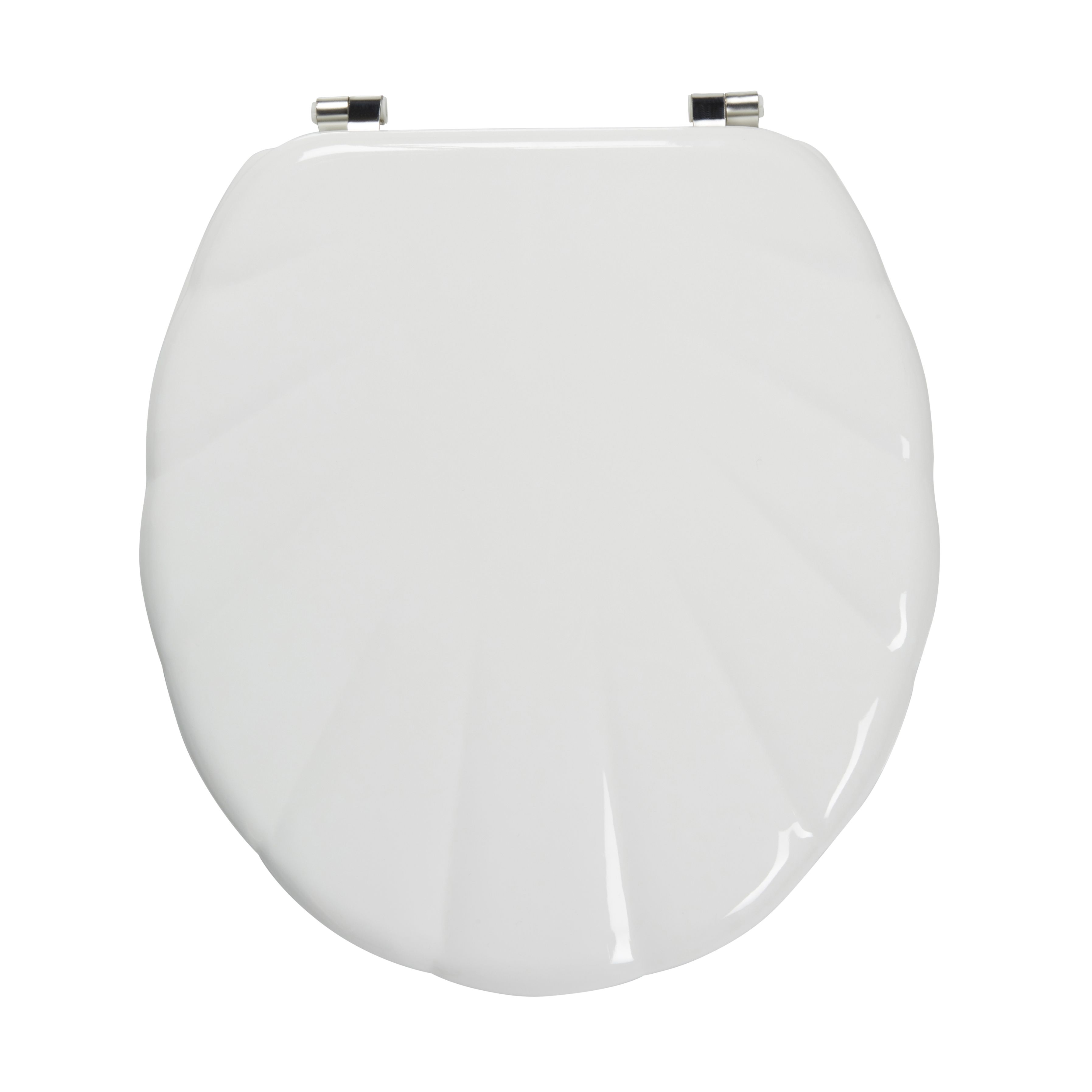 GoodHome Mendra White Standard close Toilet seat