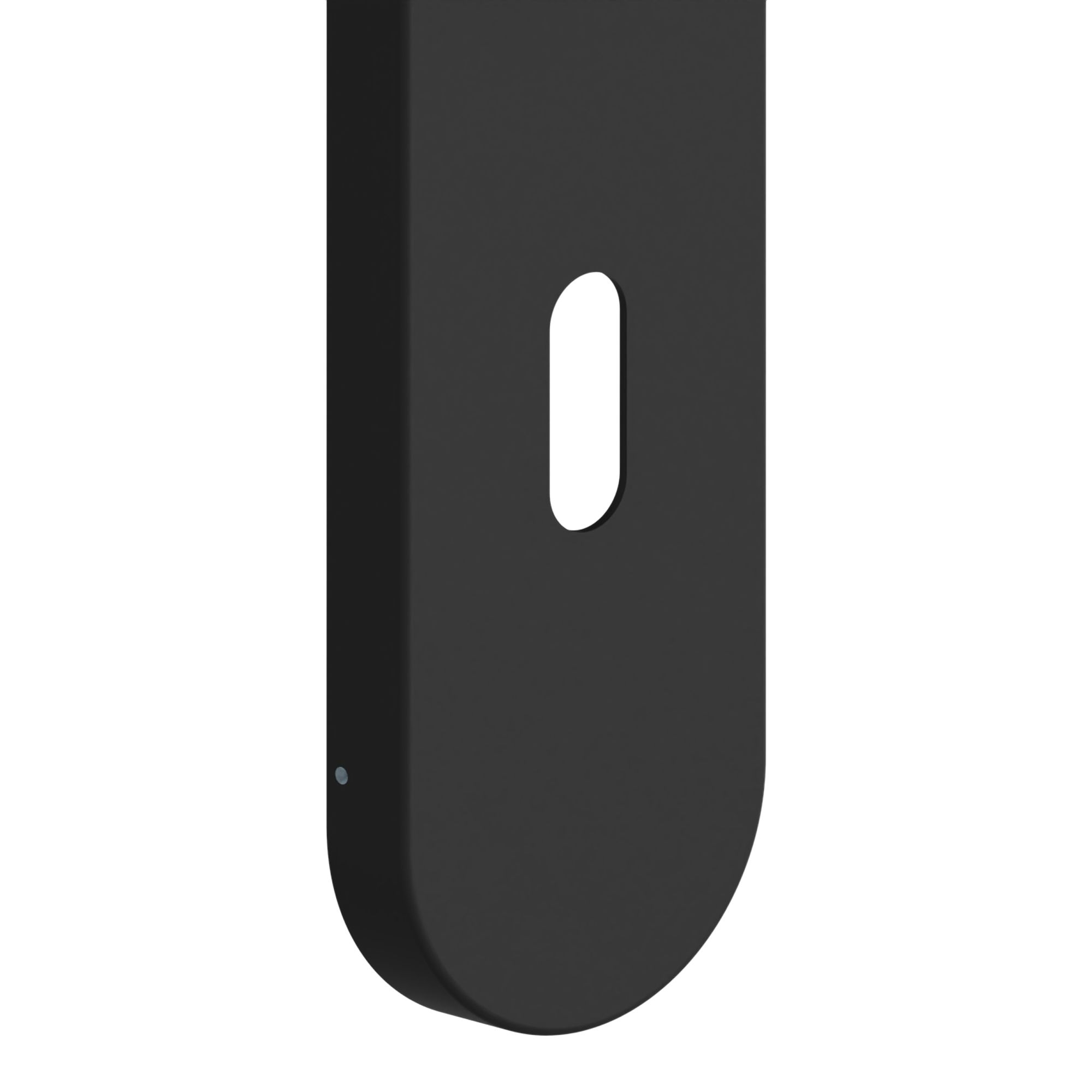 GoodHome Minzh Black Straight Lock Door handle (L)120mm (D)53.5mm Pair