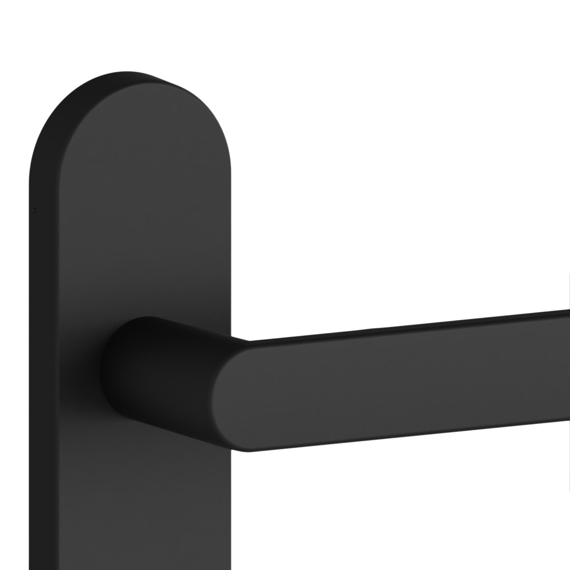 GoodHome Minzh Black Straight WC Door handle (L)120mm (D)53.5mm Pair