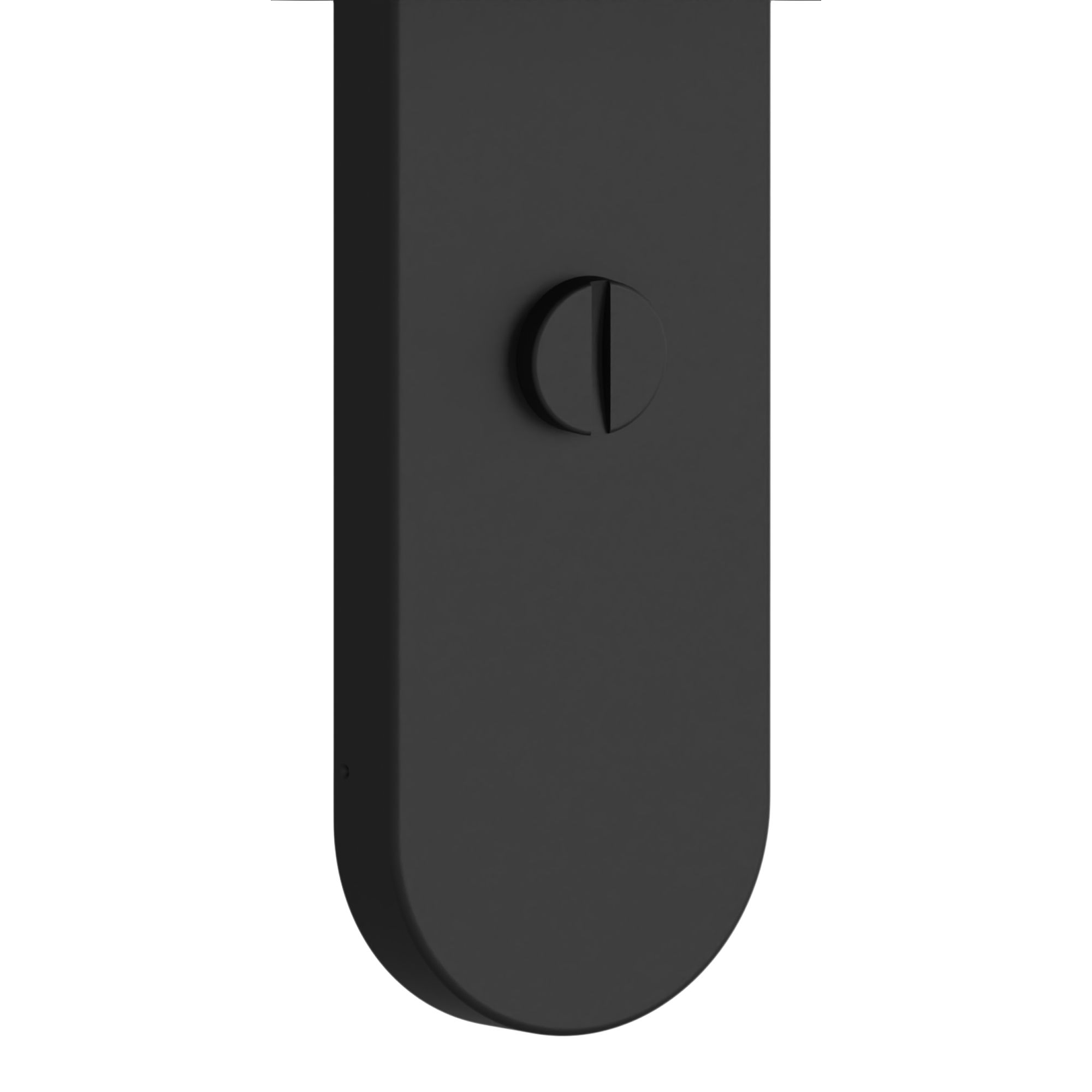 GoodHome Minzh Black Straight WC Door handle (L)120mm (D)53.5mm Pair