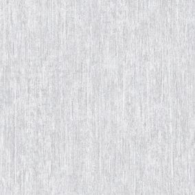 GoodHome Mirabelle Grey Plain/texture Silver effect Textured Wallpaper Sample