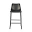 GoodHome Mirasol Black Padded Bar stool