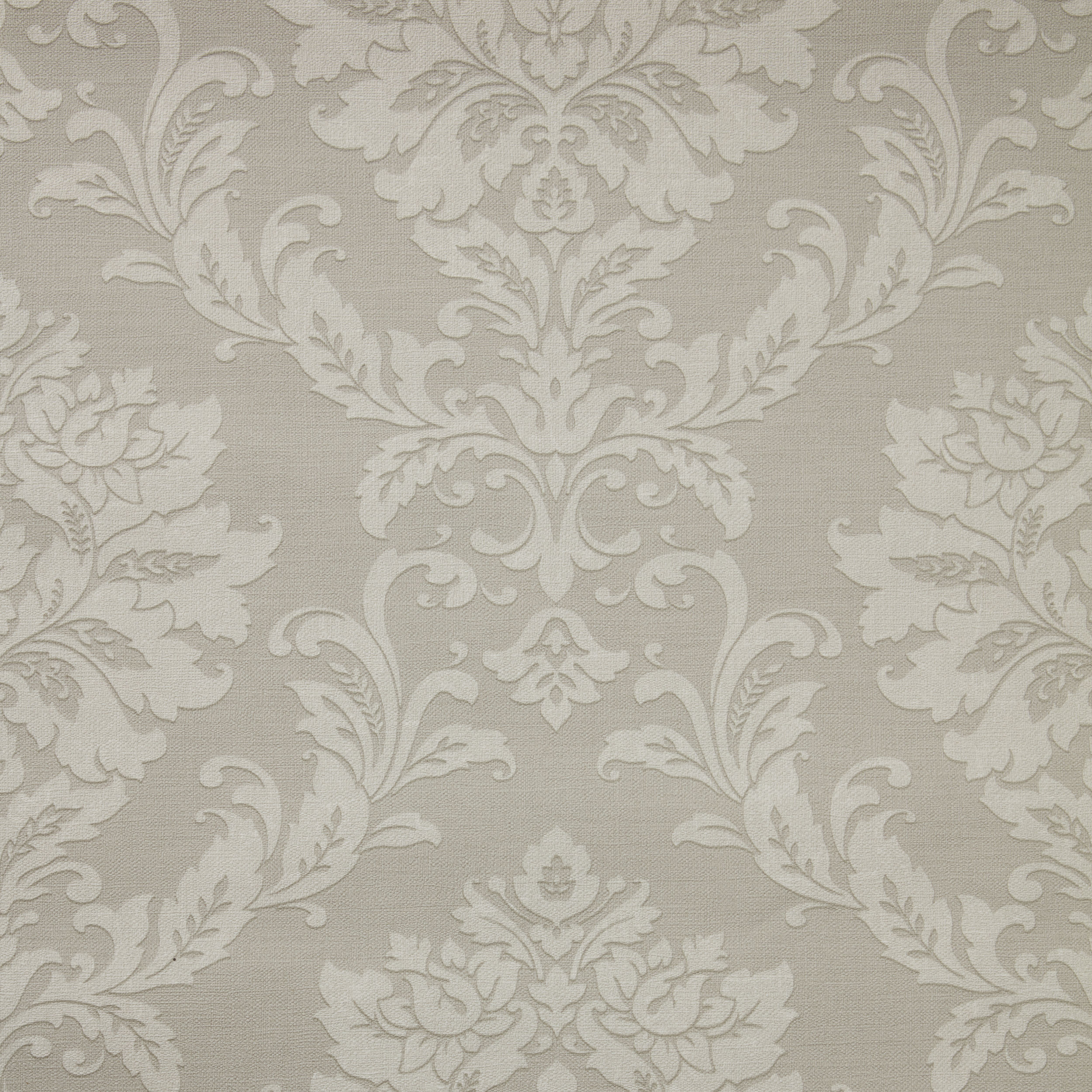 GoodHome Mire Beige Damask Woven effect Textured Wallpaper Sample DIY