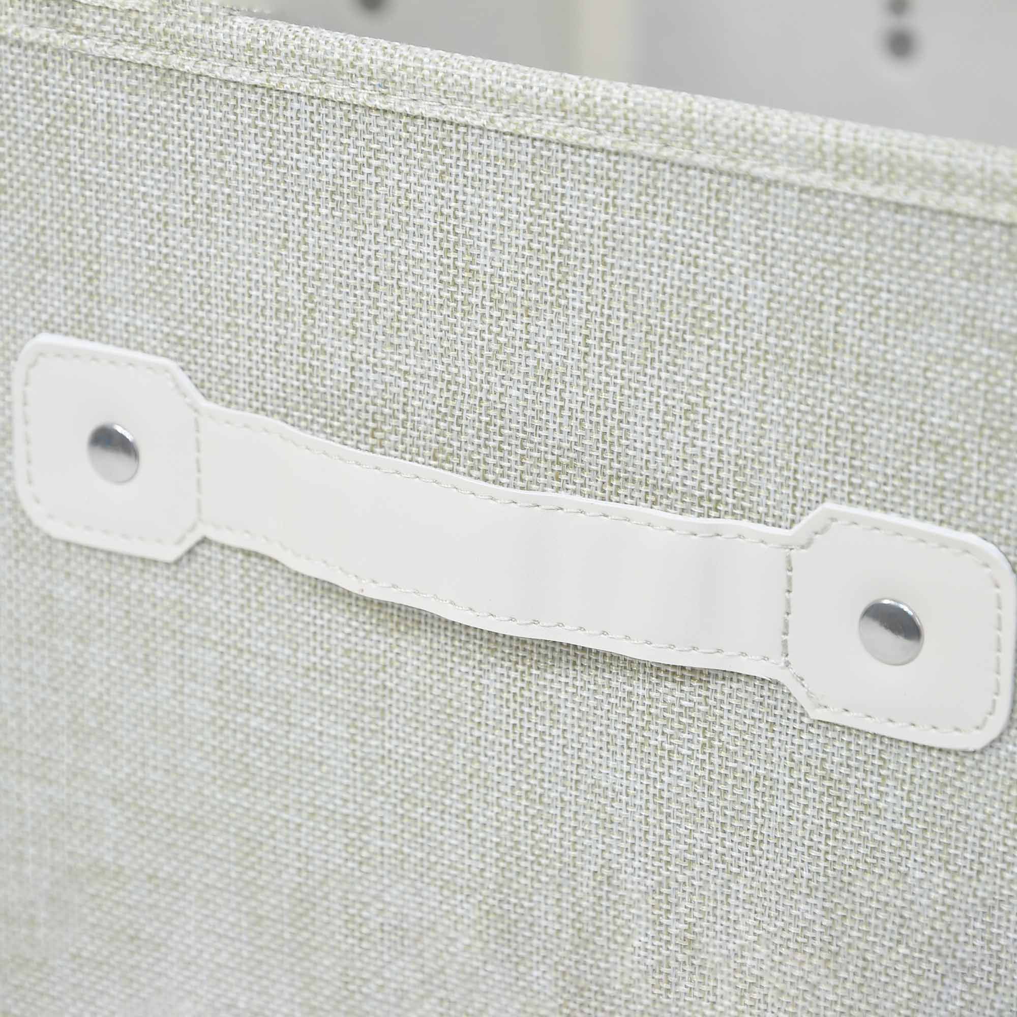 GoodHome Mixxit Beige Cardboard, polyester (PES) & polypropylene (PP) Storage basket (H)31cm (W)31cm