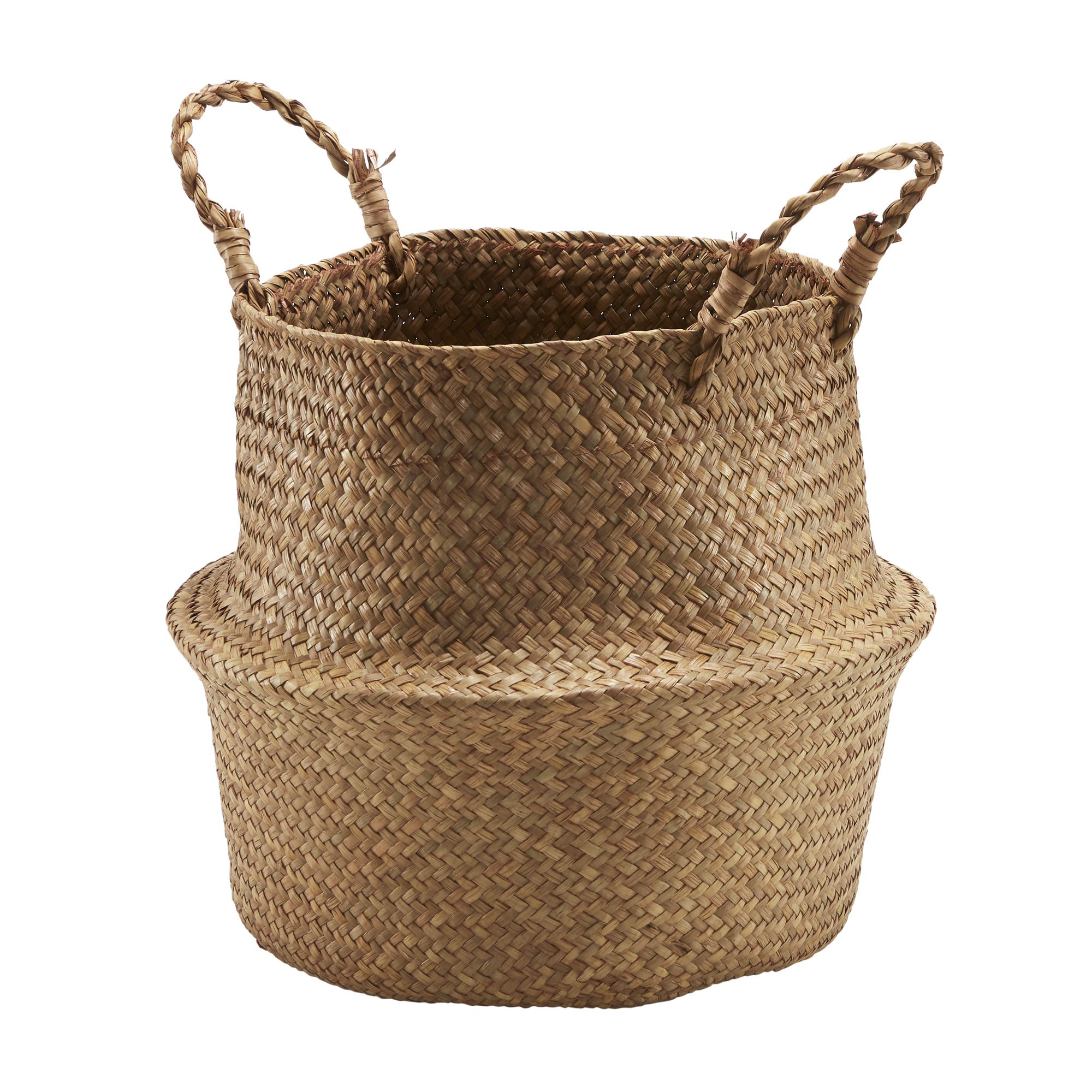 GoodHome Mixxit Belly Natural Seagrass Storage basket (H)36cm (W)30cm (D)30cm