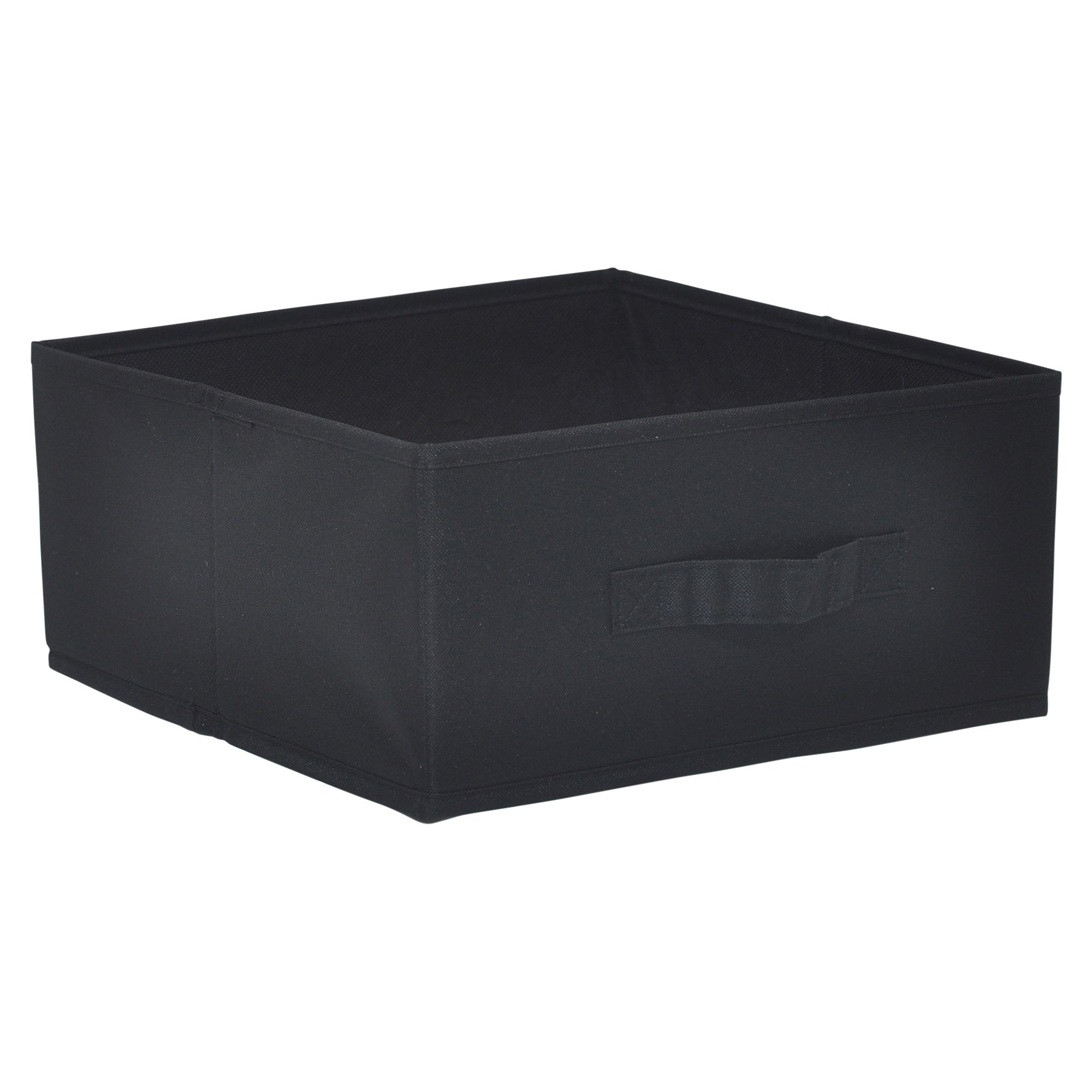 GoodHome Mixxit Black Cardboard, polyester (PES) & polypropylene (PP) Storage basket (H)14cm (W)31cm