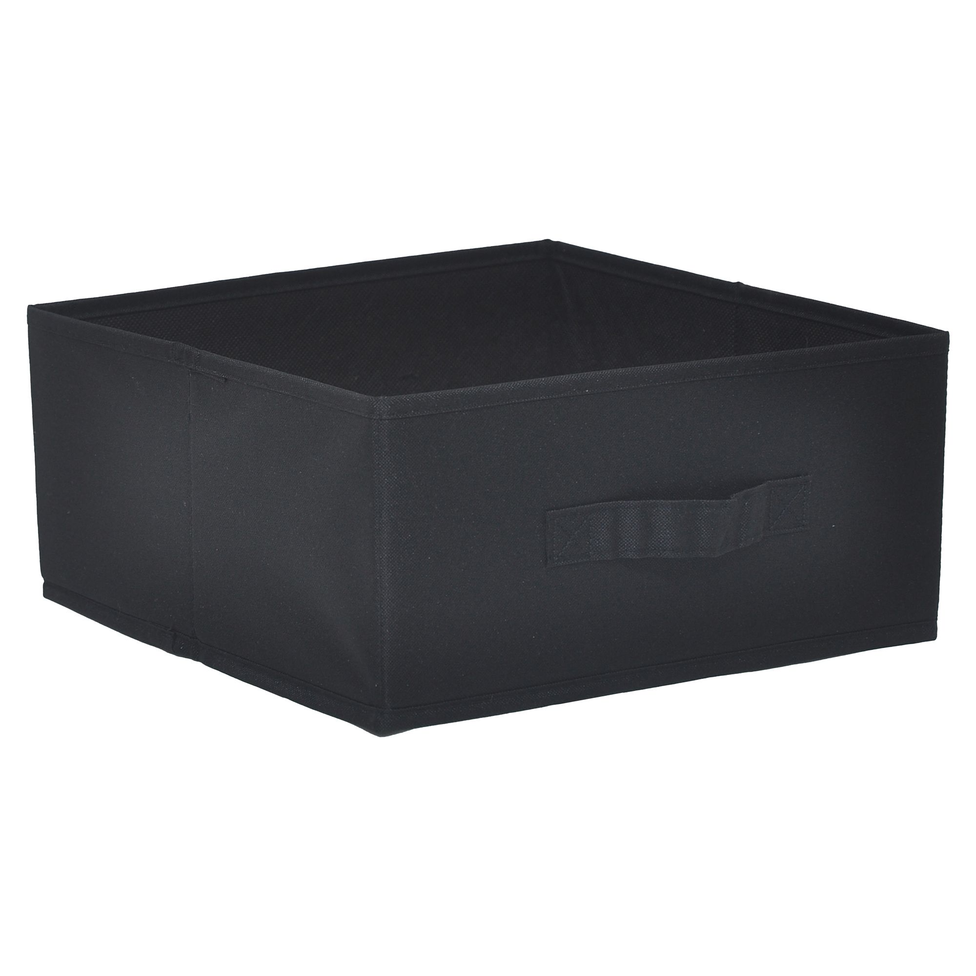 GoodHome Mixxit Black Cardboard, polyester (PES) & polypropylene (PP) Storage basket (H)14cm (W)31cm