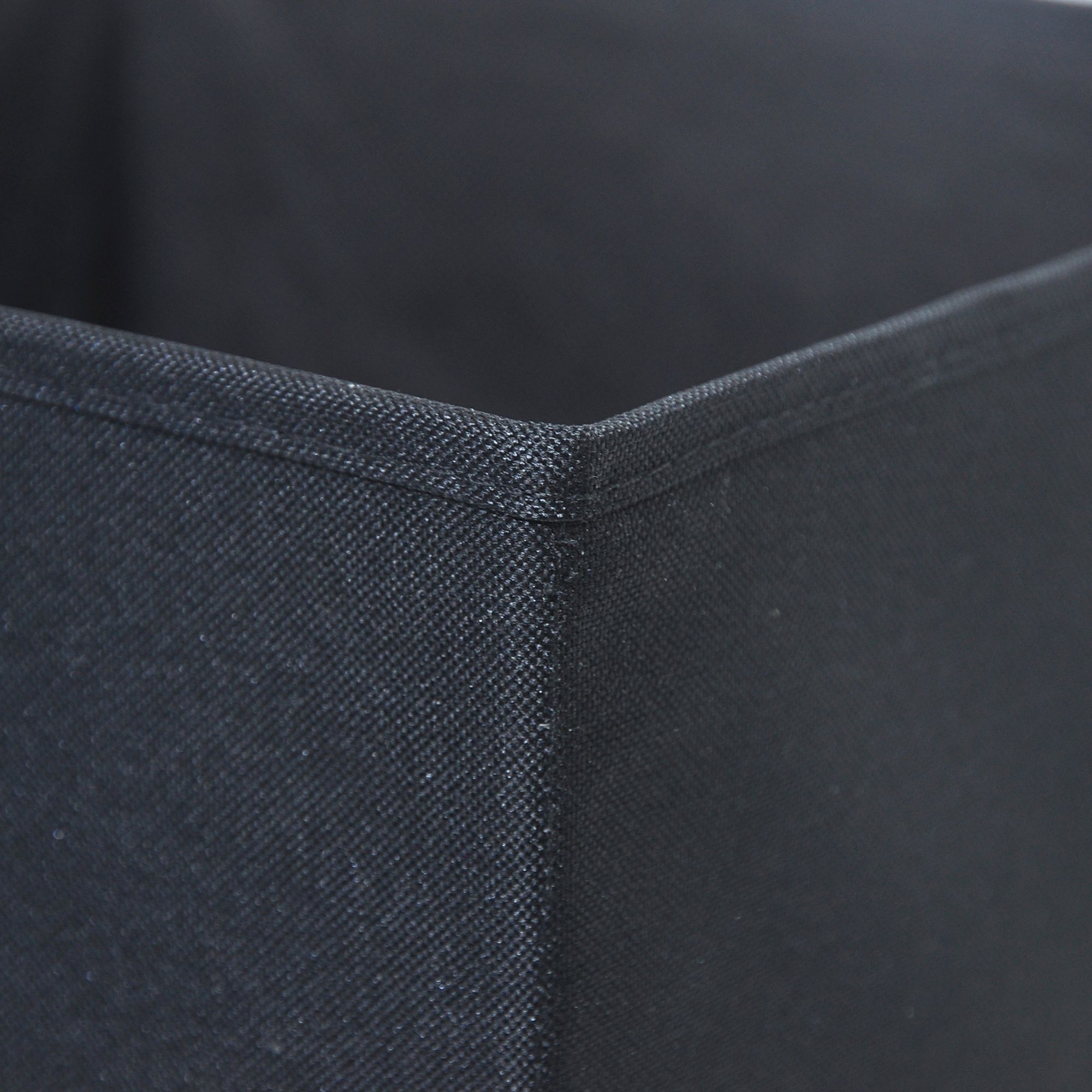 GoodHome Mixxit Black Cardboard, polyester (PES) & polypropylene (PP) Storage basket (H)31cm (W)31cm