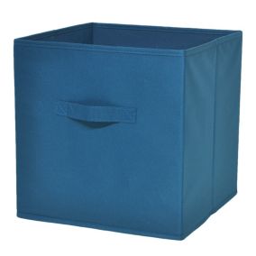 GoodHome Mixxit Blue Cardboard, polyester (PES) & polypropylene (PP) Storage basket (H)31cm (W)31cm