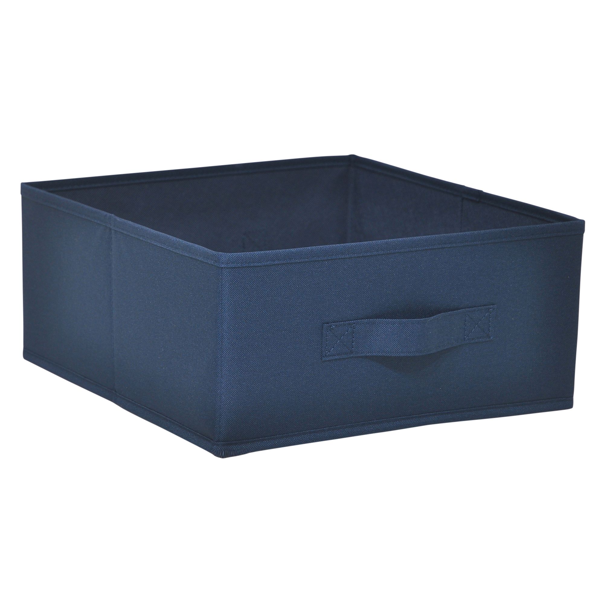 GoodHome Mixxit Dark blue Cardboard, polyester (PES) & polypropylene (PP) Storage basket (H)14cm (W)31cm