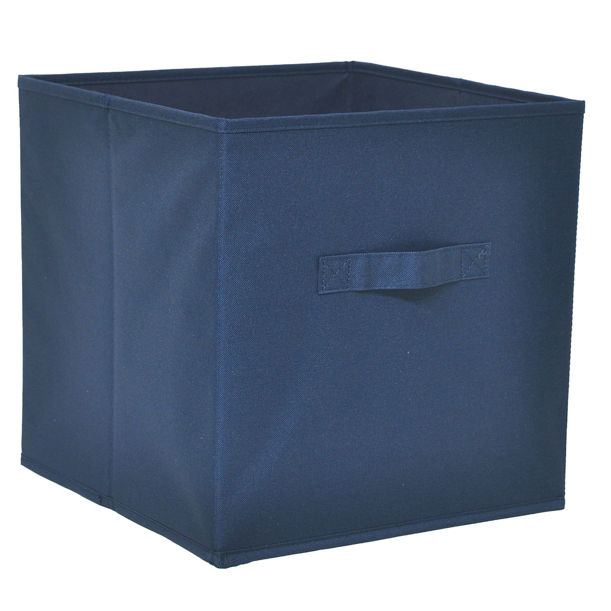 GoodHome Mixxit Dark blue Cardboard, polyester (PES) & polypropylene (PP) Storage basket (H)31cm (W)31cm