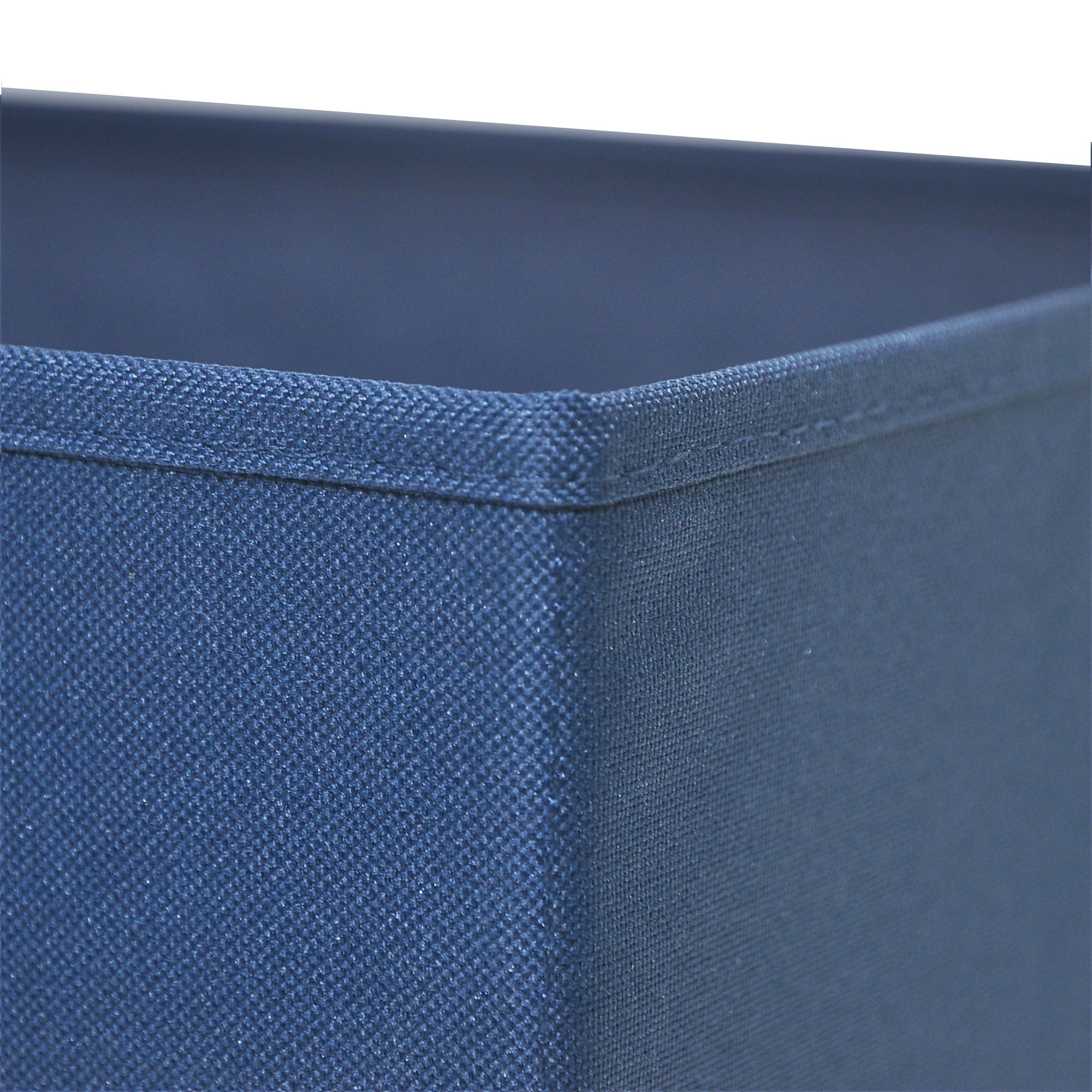 GoodHome Mixxit Dark blue Cardboard, polyester (PES) & polypropylene (PP) Storage basket (H)31cm (W)31cm