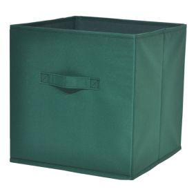 GoodHome Mixxit Dark green Cardboard, polyester (PES) & polypropylene (PP) Storage basket (H)31cm (W)31cm