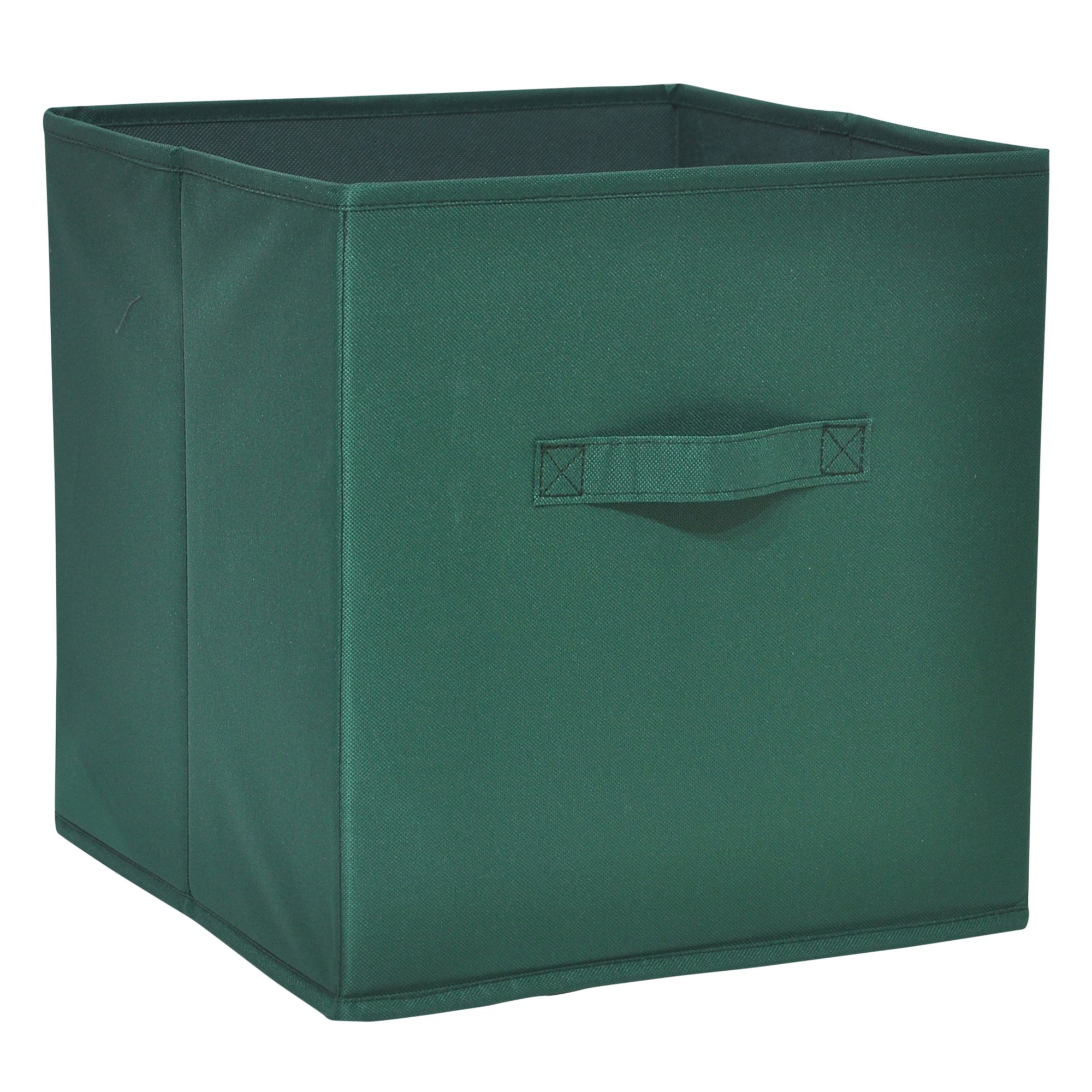 GoodHome Mixxit Dark green Cardboard, polyester (PES) & polypropylene (PP) Storage basket (H)31cm (W)31cm