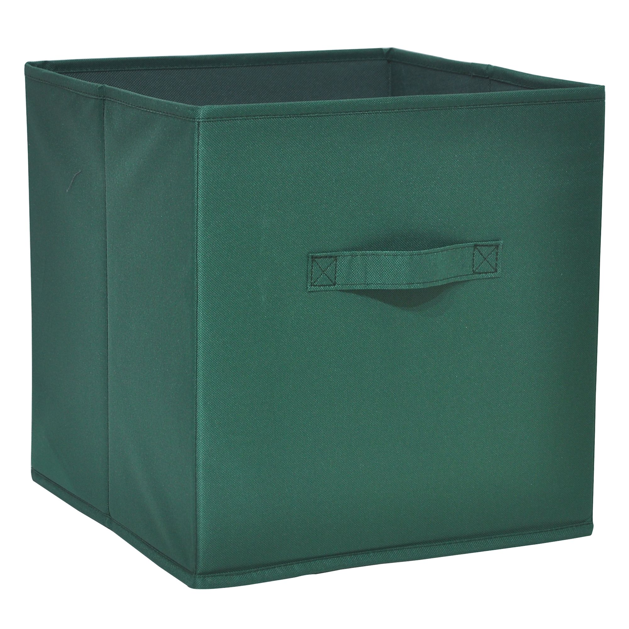 GoodHome Mixxit Dark green Cardboard, polyester (PES) & polypropylene (PP) Storage basket (H)31cm (W)31cm