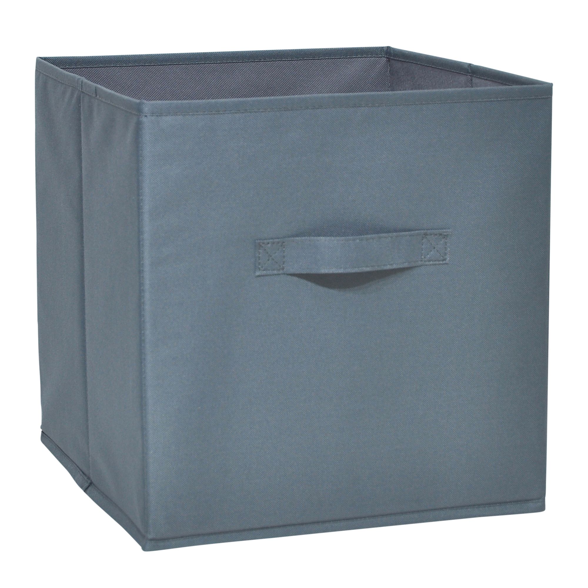 GoodHome Mixxit Dark grey Cardboard, polyester (PES) & polypropylene (PP) Storage basket (H)31cm (W)31cm