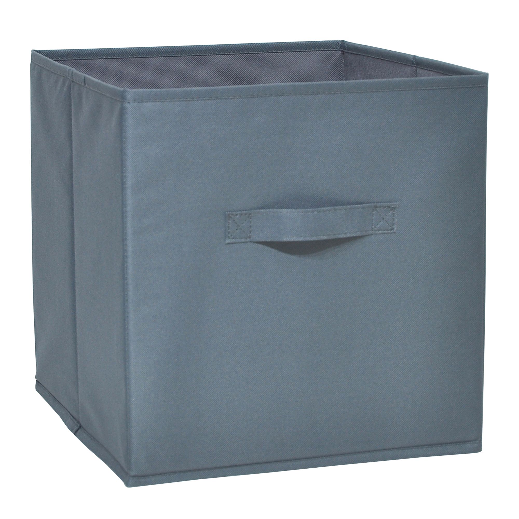 GoodHome Mixxit Dark grey Cardboard, polyester (PES) & polypropylene (PP) Storage basket (H)31cm (W)31cm