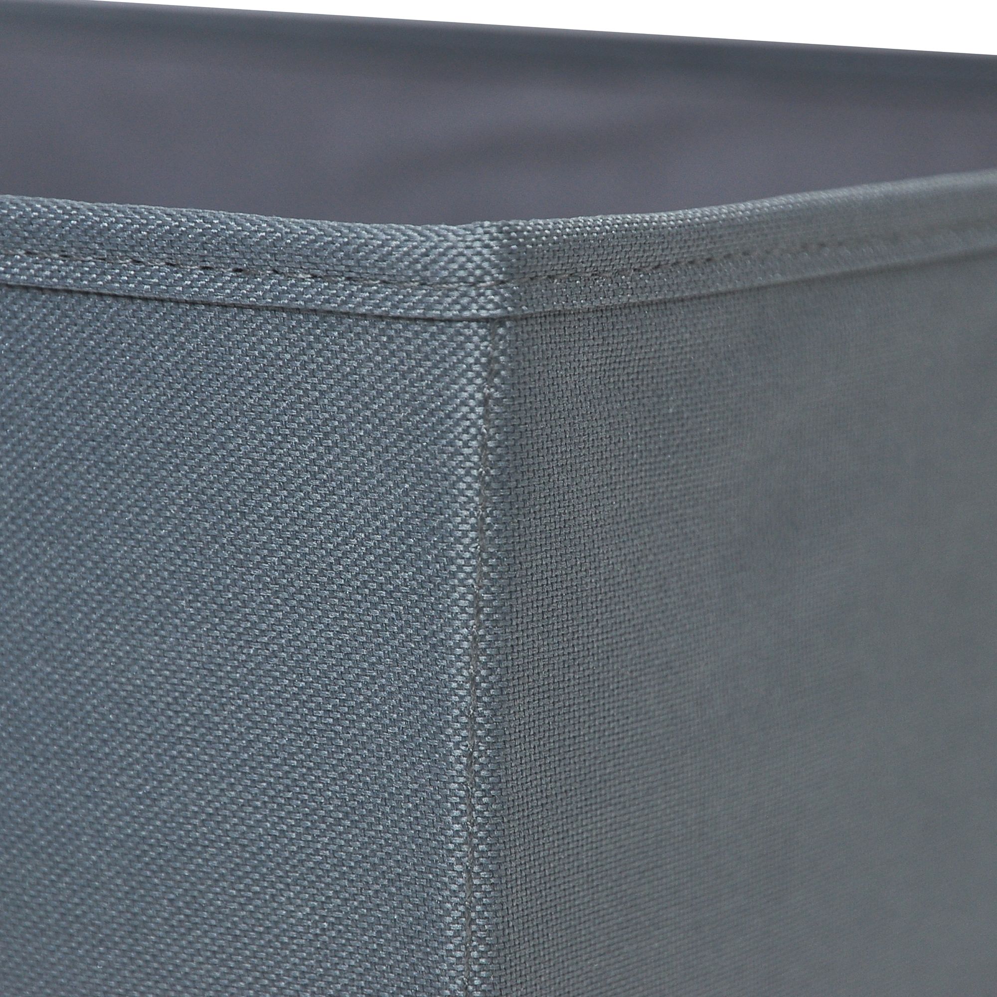 GoodHome Mixxit Dark grey Cardboard, polyester (PES) & polypropylene (PP) Storage basket (H)31cm (W)31cm