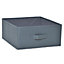 GoodHome Mixxit Dark grey Storage basket (H)14cm (W)31cm