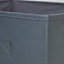GoodHome Mixxit Dark grey Storage basket (H)14cm (W)31cm
