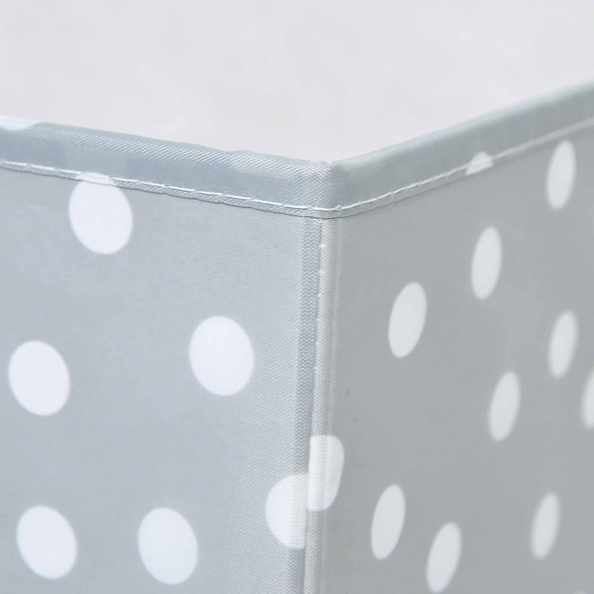 GoodHome Mixxit Dots Light grey Storage basket (H)31cm (W)31cm (D)31cm