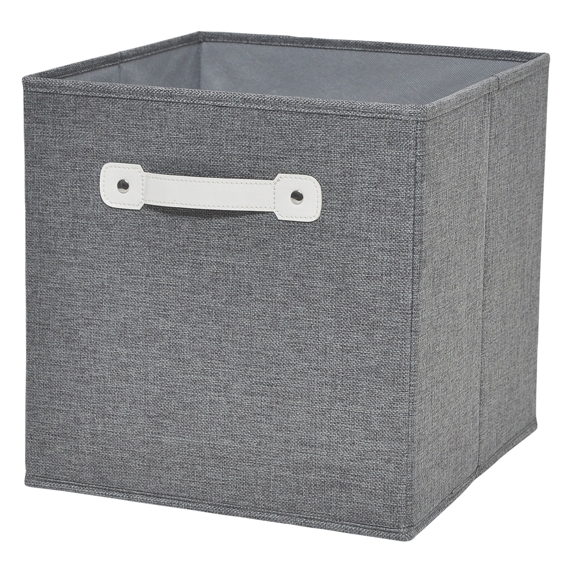 GoodHome Mixxit Grey Cardboard, polyester (PES) & polypropylene (PP) Storage basket (H)31cm (W)31cm