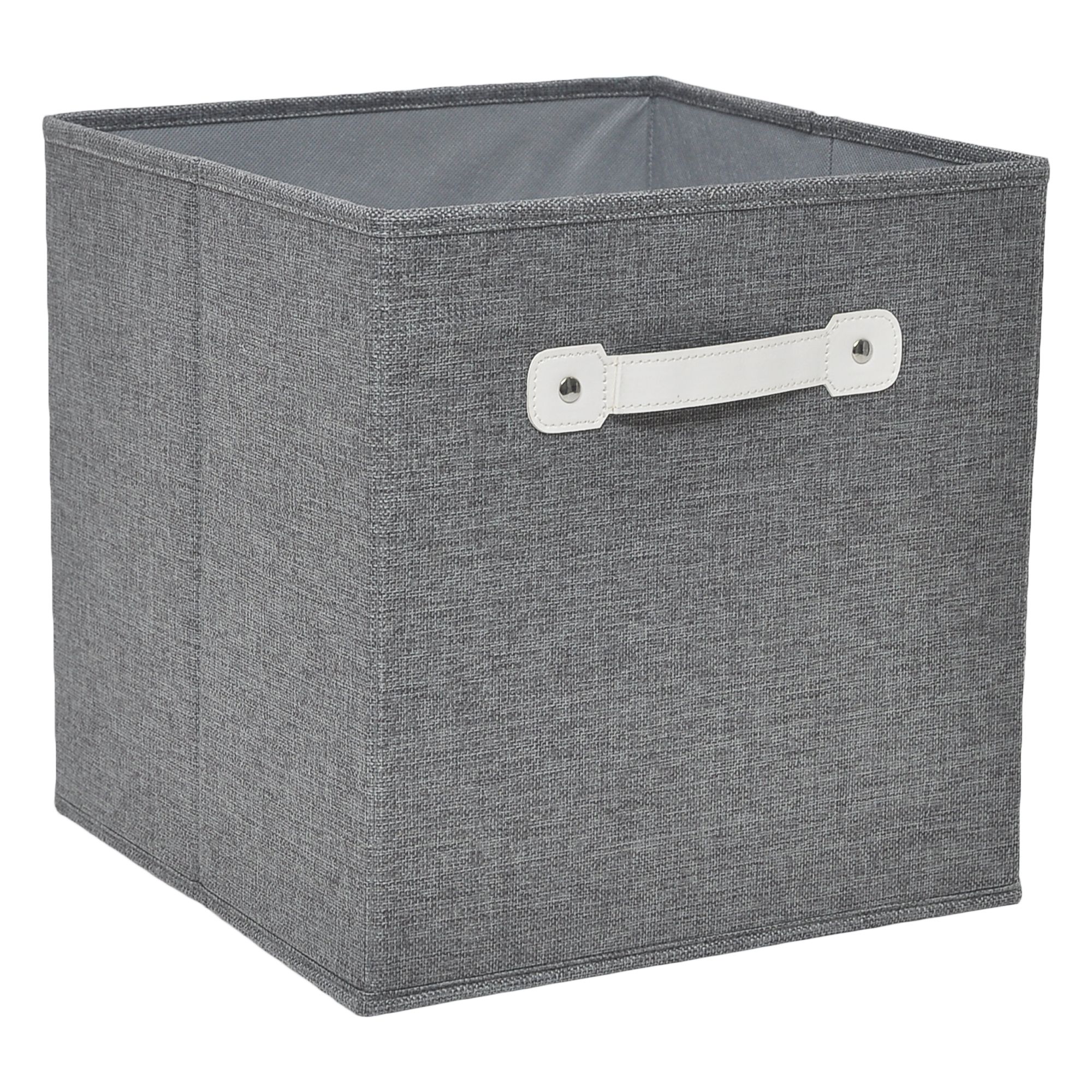 GoodHome Mixxit Grey Cardboard, polyester (PES) & polypropylene (PP) Storage basket (H)31cm (W)31cm