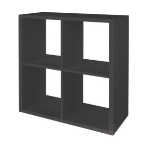 GoodHome Mixxit Grey Freestanding 4 shelf Cube Shelving unit, (H)734mm (W)735mm