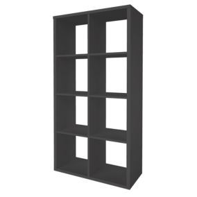 GoodHome Mixxit Grey Freestanding 8 shelf Rectangular Shelving unit, (H)1426mm (W)735mm