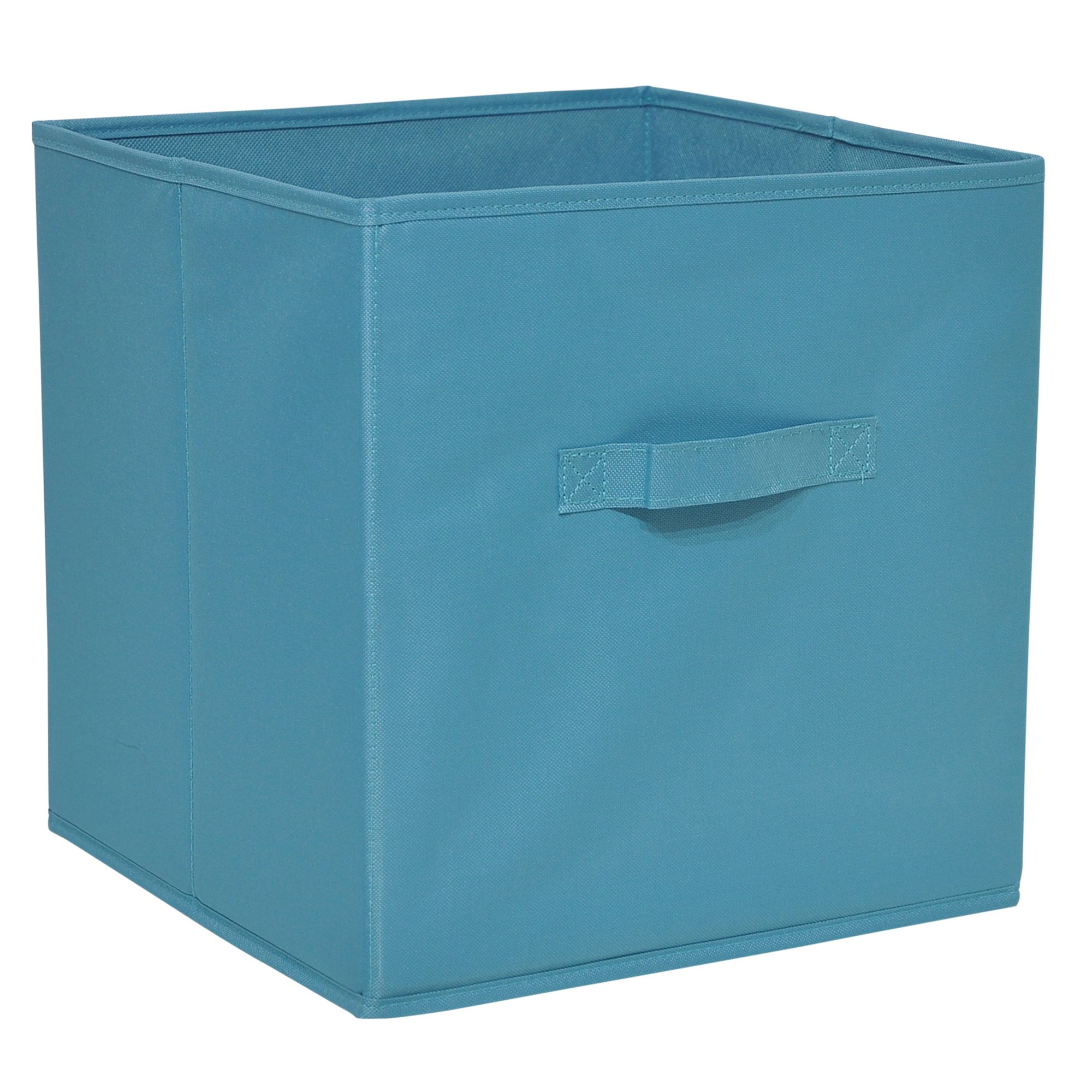 GoodHome Mixxit Light blue Cardboard, polyester (PES) & polypropylene (PP) Storage basket (H)31cm (W)31cm